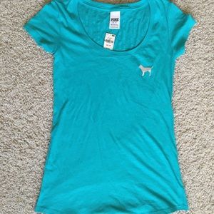 Victoria Secret PINK teal t-shirt, size XS